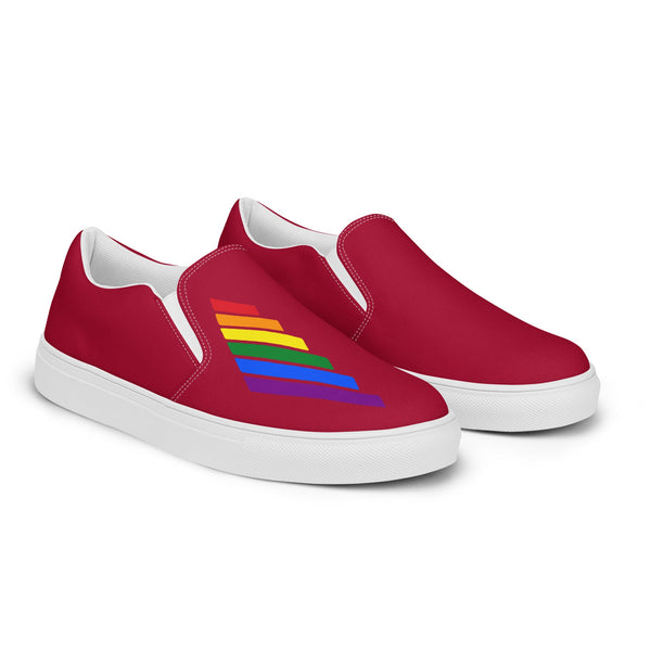 Gay Pride Modern Red Slip-On Shoes