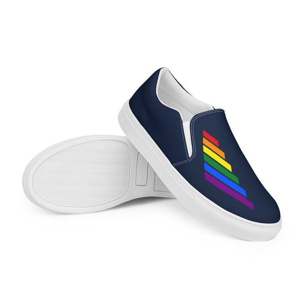 Gay Pride Modern Navy Slip-On Shoes