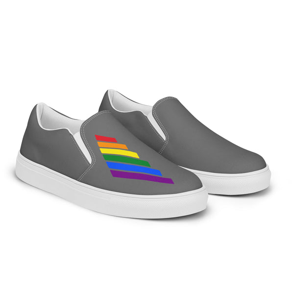 Gay Pride Modern Gray Slip-On Shoes