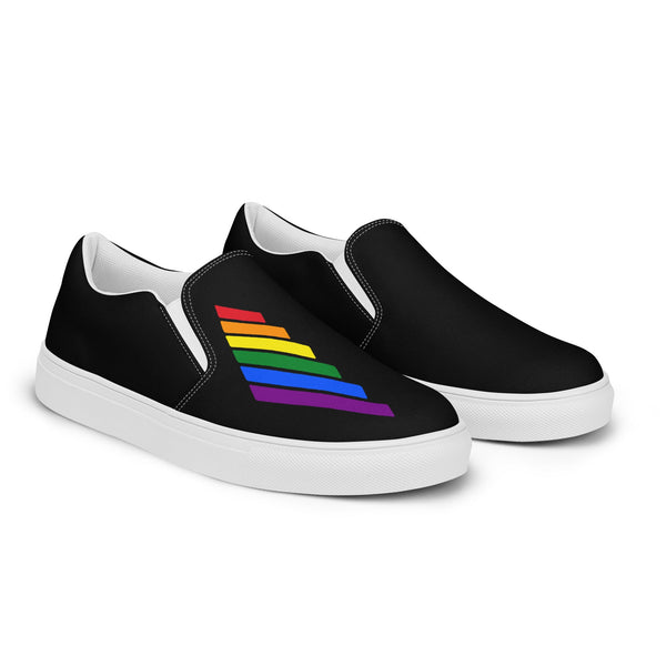 Gay Pride Modern Black Slip-On Shoes