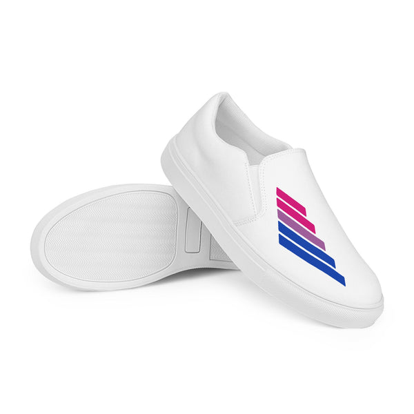 Bisexual Pride Modern White Slip-On Shoes