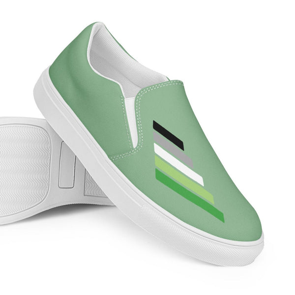 Aromantic Pride Modern Green Slip-On Shoes