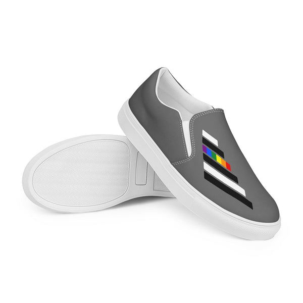 Ally Pride Modern Gray Slip-On Shoes