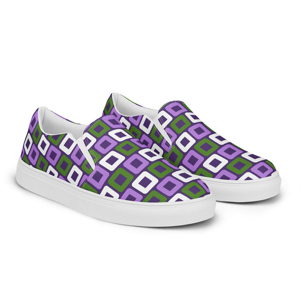 Genderqueer Pride Casual Purple Slip-On Shoes