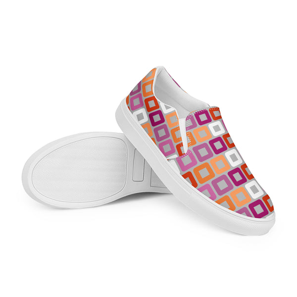 Lesbian Pride Casual Gray Slip-On Shoes