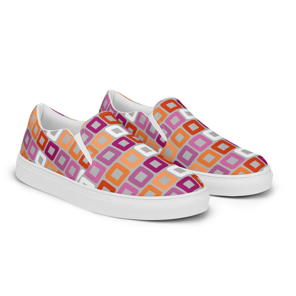 Lesbian Pride Casual Gray Slip-On Shoes