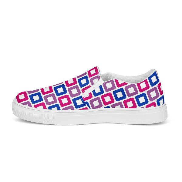 Bisexual Pride Casual White Slip-On Shoes