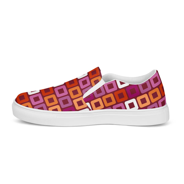 Lesbian Pride Casual Burgundy Slip-On Shoes