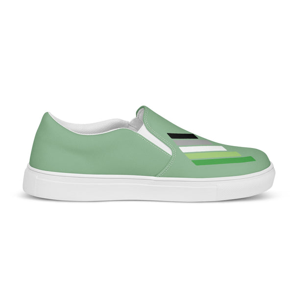 Aromantic Pride Modern Green Slip-On Shoes