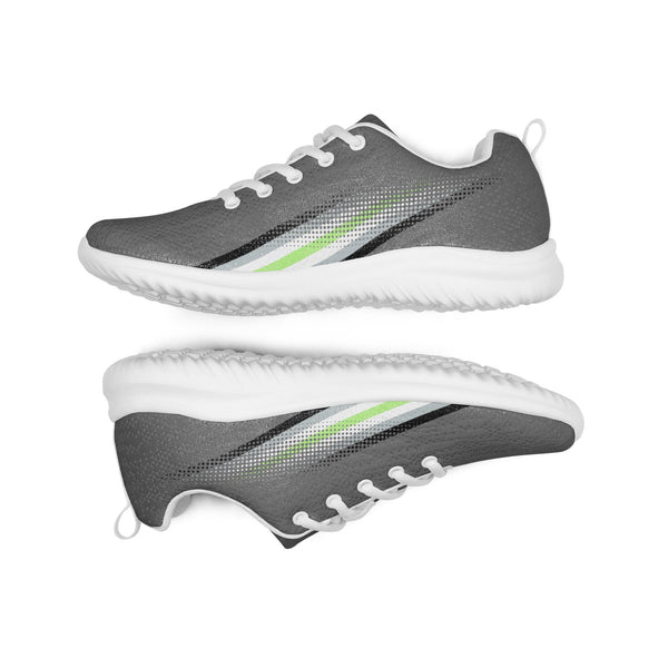 Agender Pride Colors Original Gray Athletic Shoes