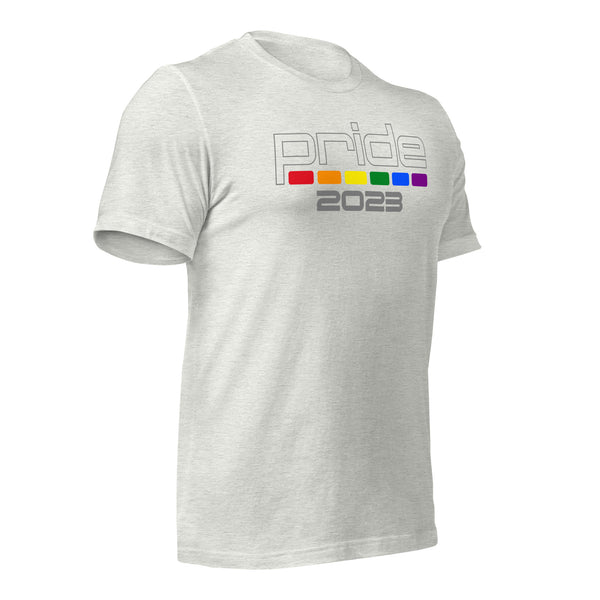 Gay Pride 2023 Stacked Gray Letters T-shirt