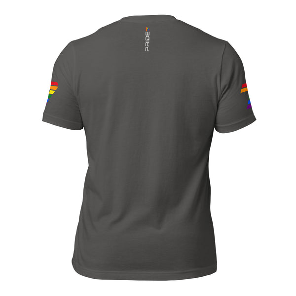 Pride 7 Gay Rainbow Diagonal Overlapped Graphic Unisex T-shirt