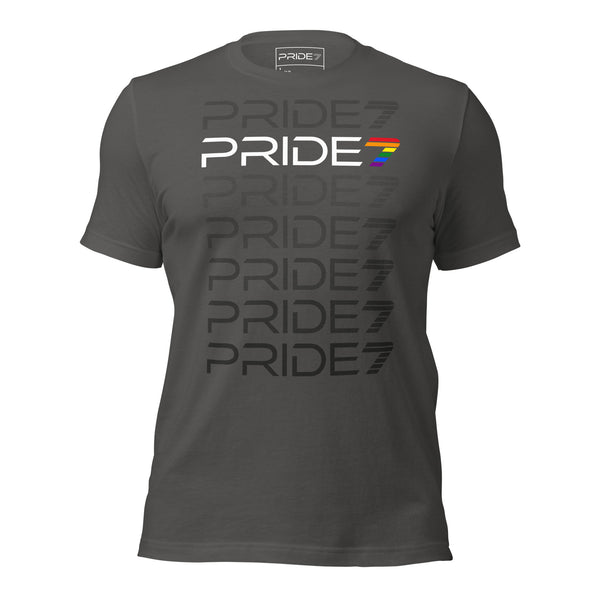 Pride 7 Repetition Gay Rainbow Colors Logo Unisex T-shirt