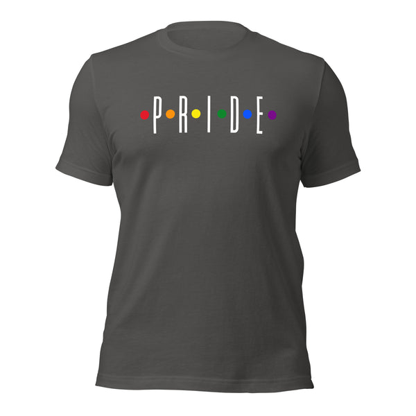 Gay Pride Alternating Circles White Letters Unisex T-shirt