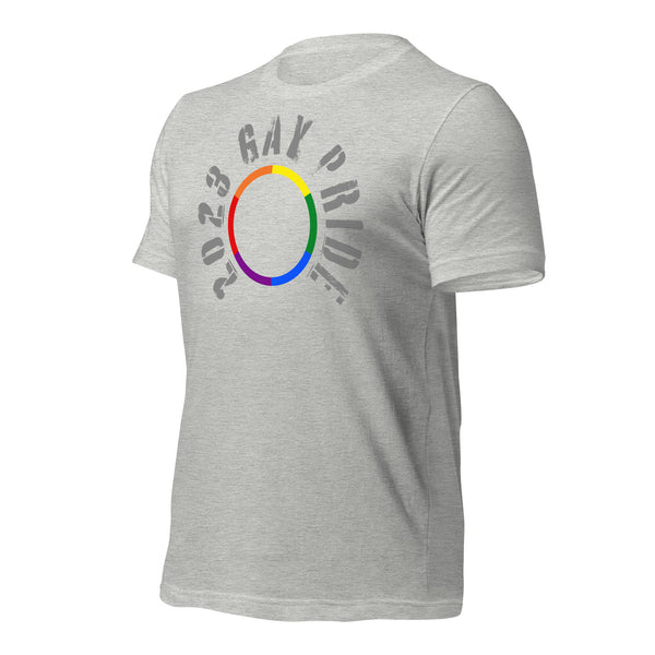 2023 Gay Pride Gray Circle Letters T-shirt