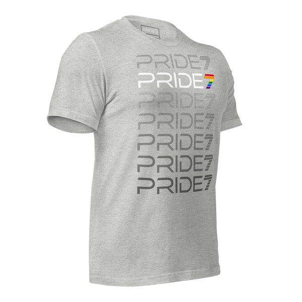 Pride 7 Repetition Gay Rainbow Colors Logo Unisex T-shirt