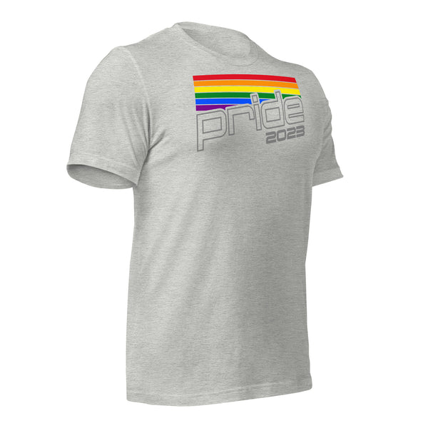 Gay Pride 2023 Tilted Gray Letters T-shirt