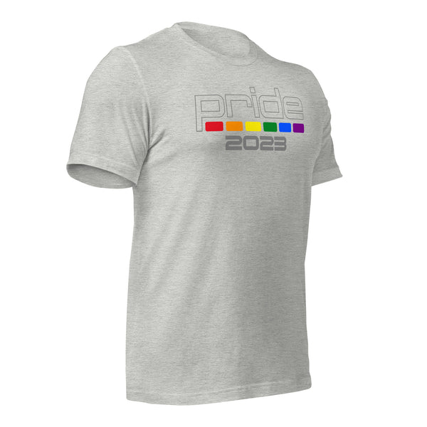 Gay Pride 2023 Stacked Gray Letters T-shirt