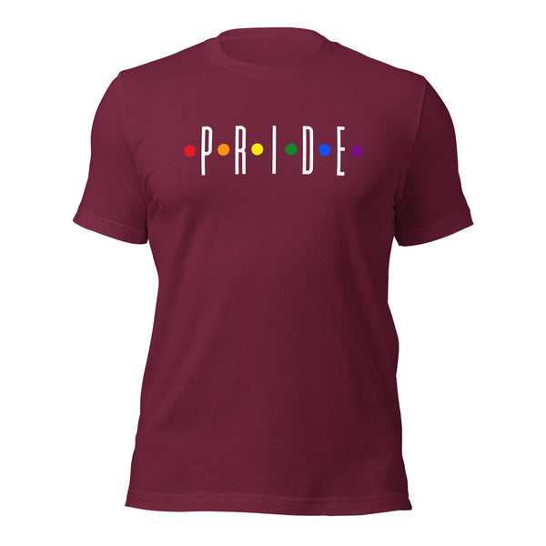 Gay Pride Alternating Circles White Letters Unisex T-shirt