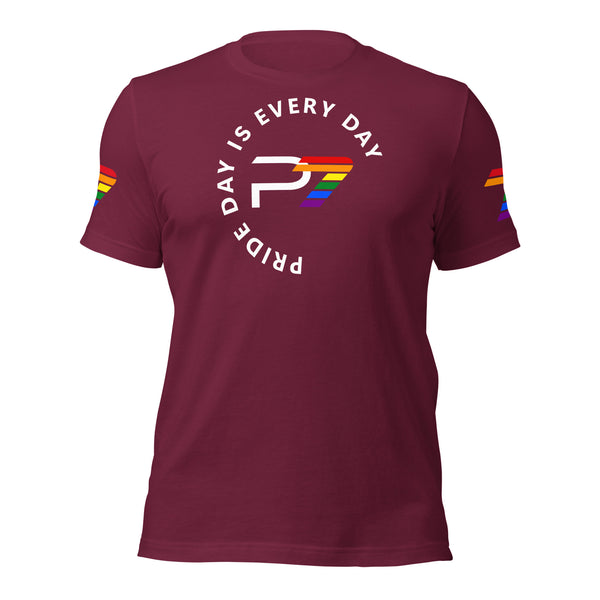 Pride Day is Every Day Gay Rainbow P7 Half-moon Unisex T-shirt