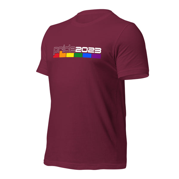 Gay Pride 2023 Horizontal White Letters T-shirt