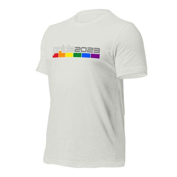 Gay Pride 2023 Horizontal Gray Letters T-shirt