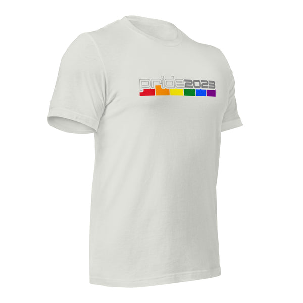 Gay Pride 2023 Horizontal Gray Letters T-shirt