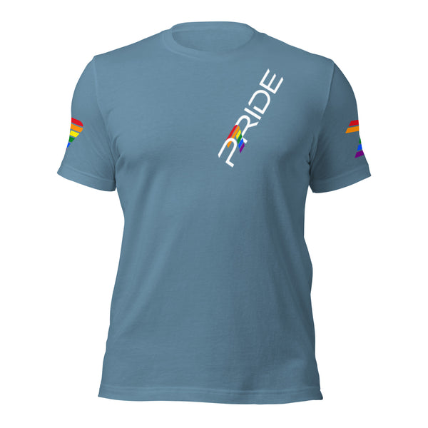 Pride 7 Gay Rainbow Diagonal Overlapped Graphic Unisex T-shirt
