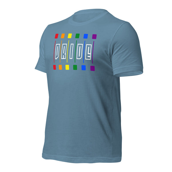 Gay Pride White Block Letters Unisex T-shirt