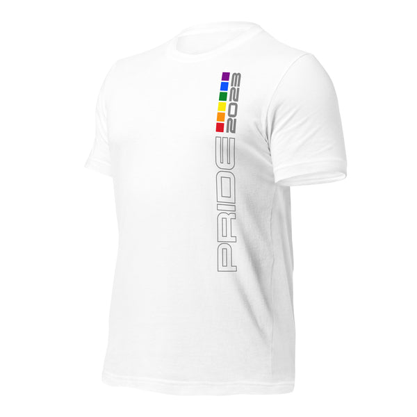 Gay Pride 2023 Vertical Gray Letters T-shirt