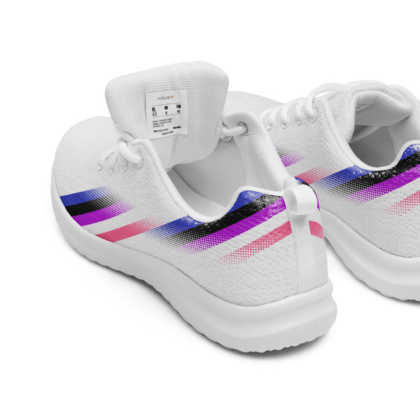 Modern Genderfluid Pride White Athletic Shoes