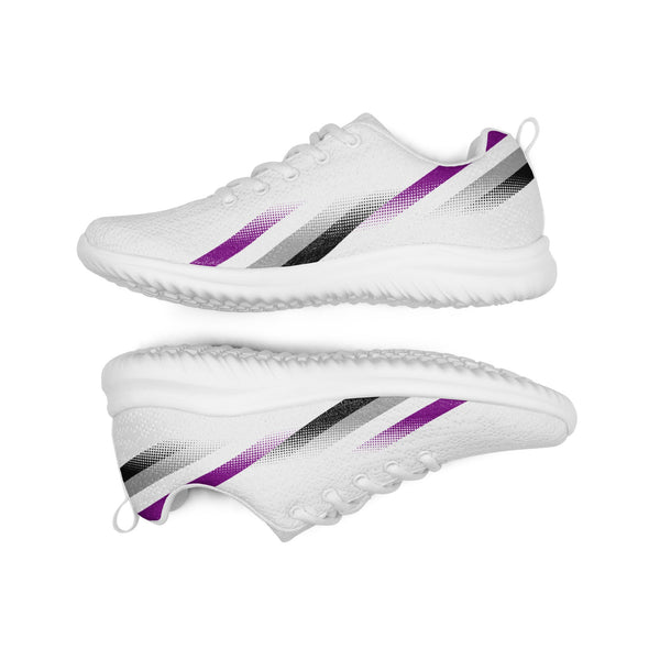 Modern Asexual Pride White Athletic Shoes