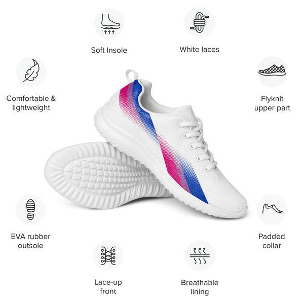 Modern Bisexual Pride White Athletic Shoes