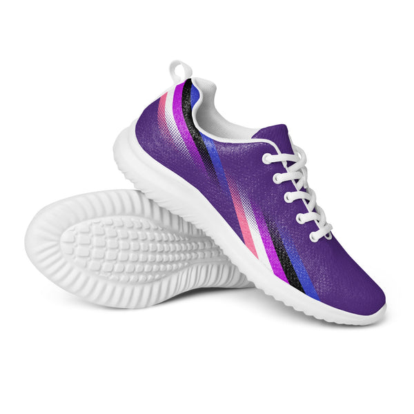 Modern Genderfluid Pride Purple Athletic Shoes