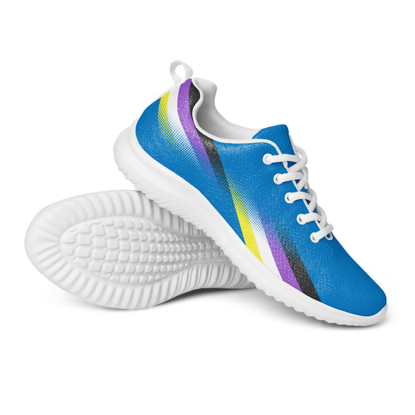 Modern Non-Binary Pride Blue Athletic Shoes