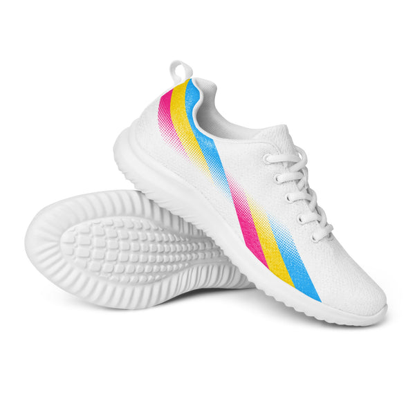Modern Pansexual Pride White Athletic Shoes