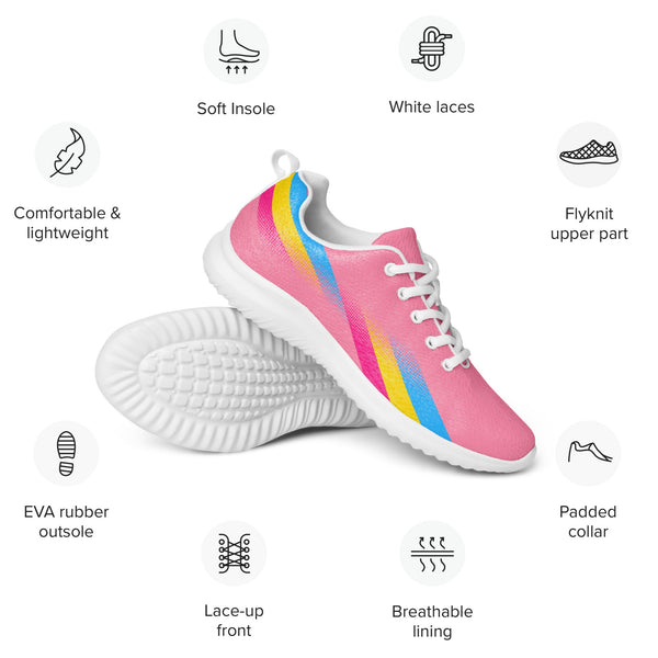 Modern Pansexual Pride Pink Athletic Shoes
