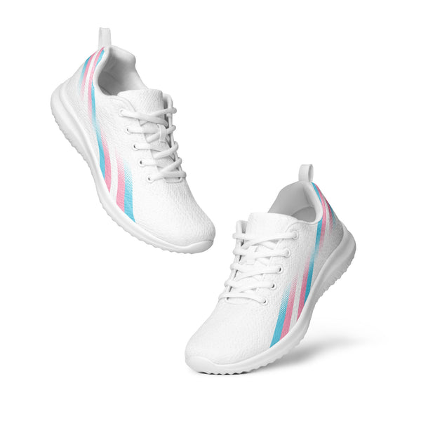 Modern Transgender Pride White Athletic Shoes