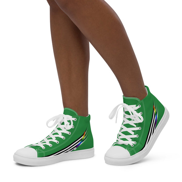 Ally Pride Modern High Top Green Shoes