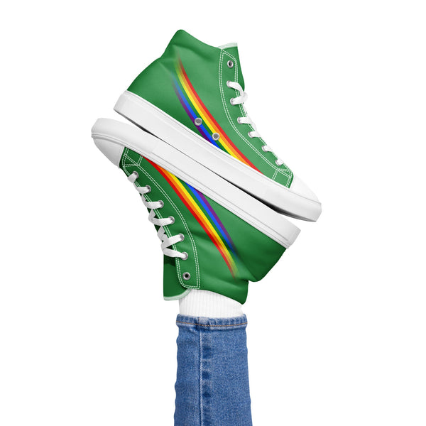 Gay Pride Modern High Top Green Shoes