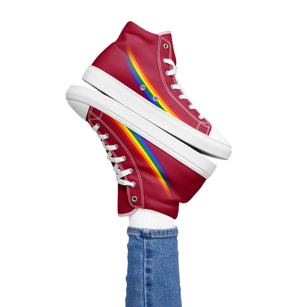 Gay Pride Modern High Top Red Shoes
