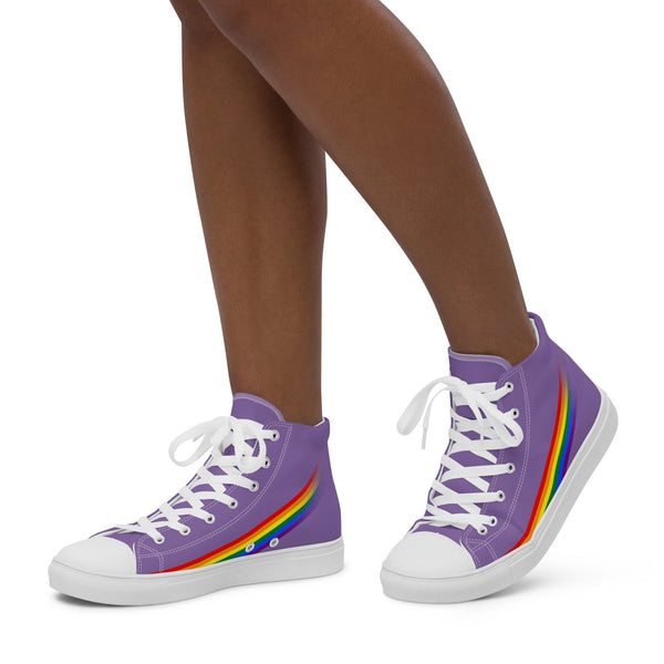 Gay Pride Modern High Top Purple Shoes