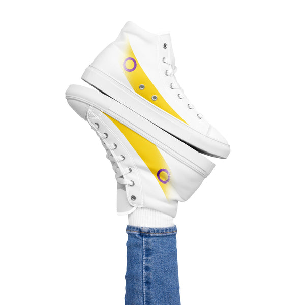 Intersex Pride Modern High Top White Shoes