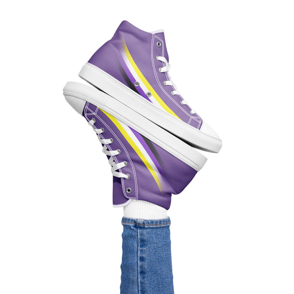 Non-Binary Pride Modern High Top Purple Shoes