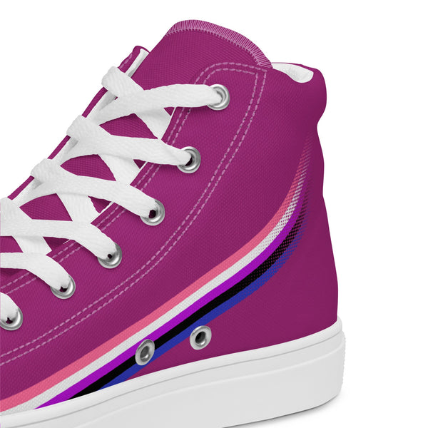Genderfluid Pride Modern High Top Violet Shoes