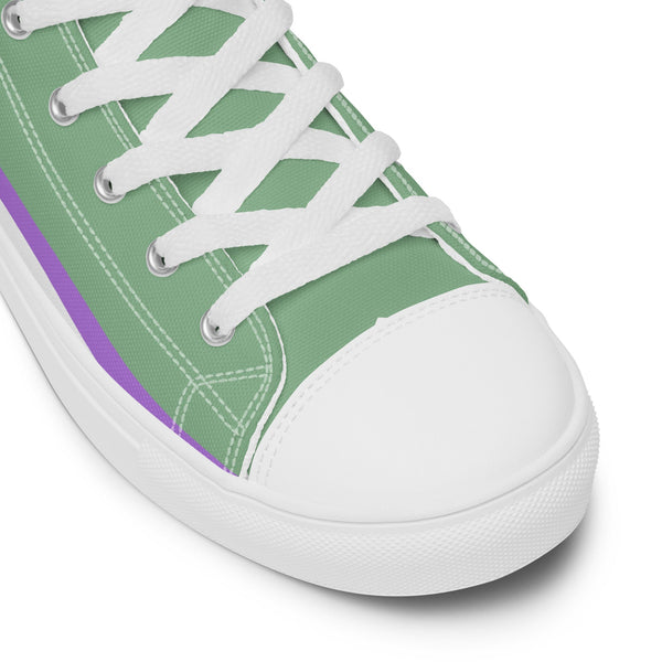 Genderqueer Pride Modern High Top Green Shoes
