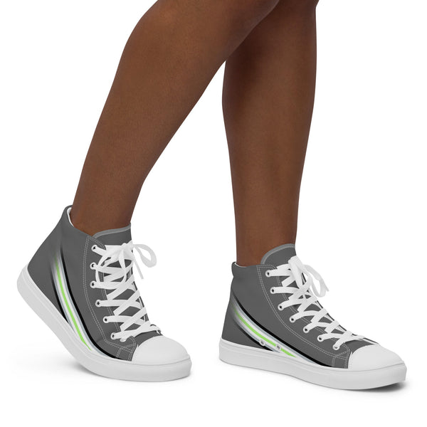 Agender Pride Modern High Top Gray Shoes