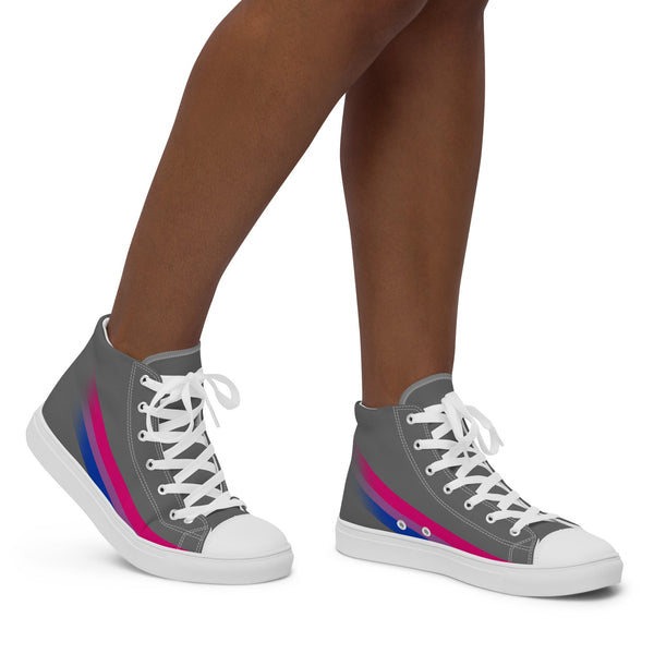 Bisexual Pride Modern High Top Gray Shoes