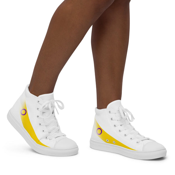 Intersex Pride Modern High Top White Shoes