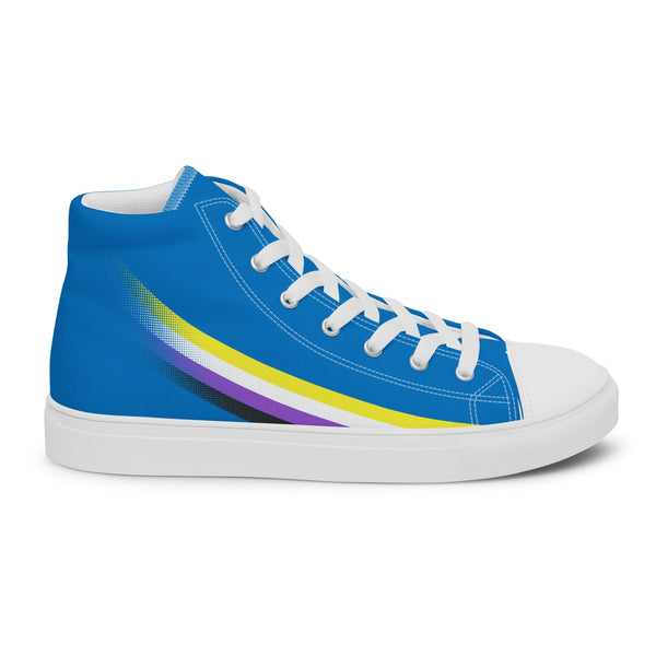 Non-Binary Pride Modern High Top Blue Shoes